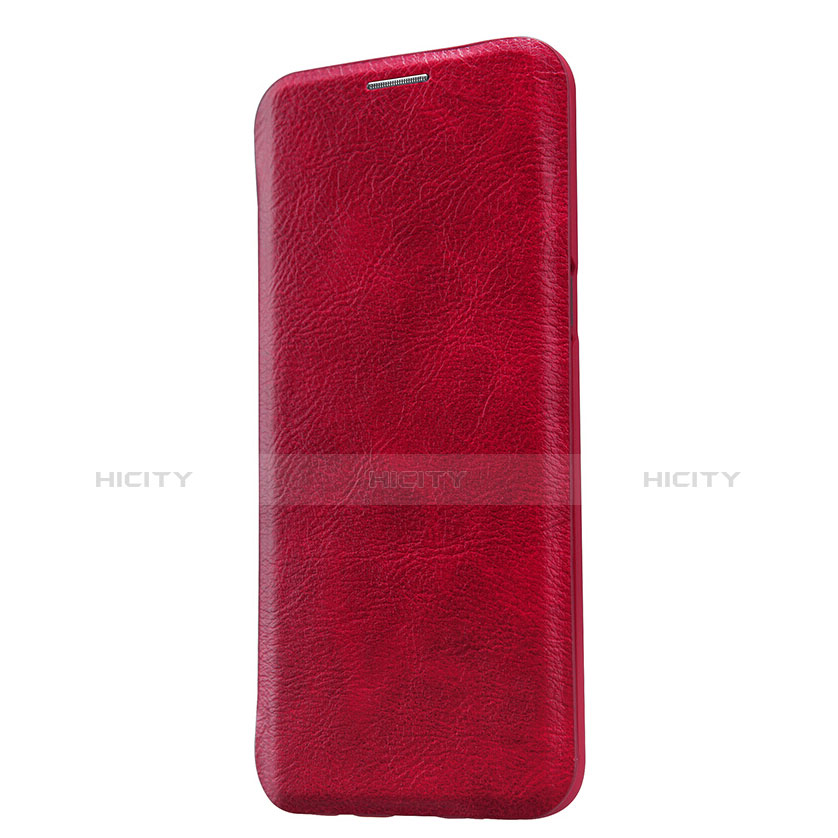 Funda de Cuero Cartera con Soporte L01 para Samsung Galaxy S9 Plus Rojo