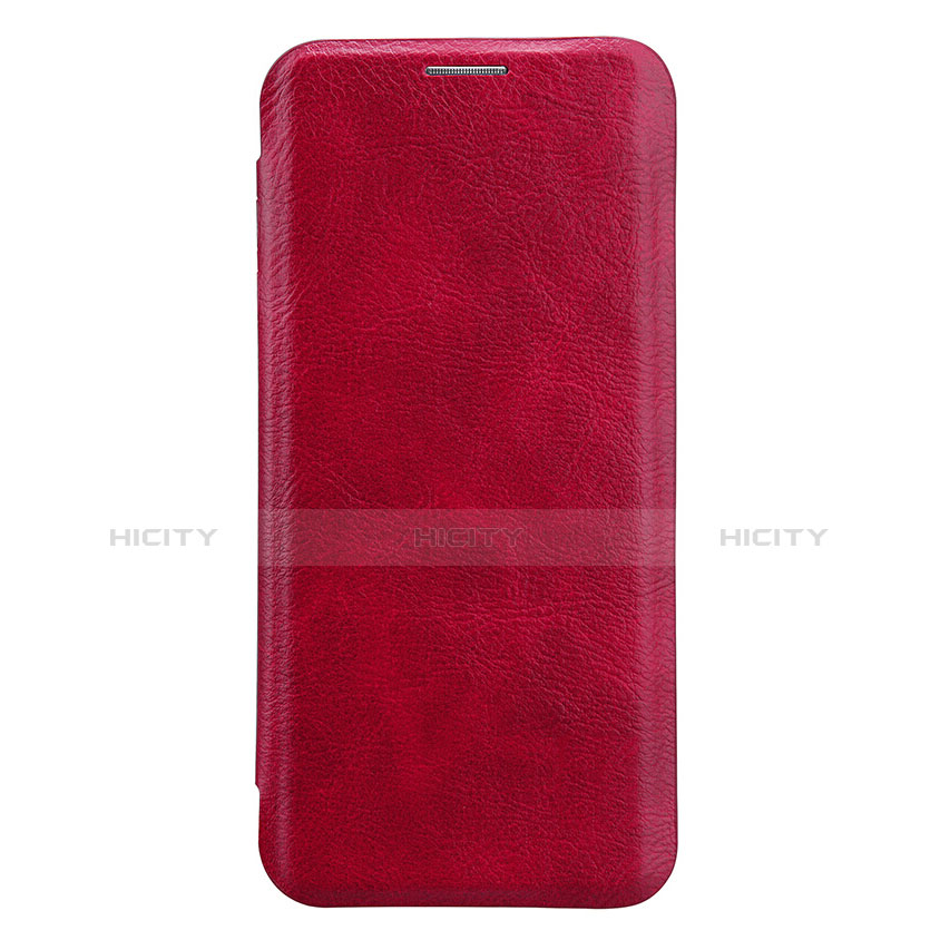 Funda de Cuero Cartera con Soporte L01 para Samsung Galaxy S9 Rojo