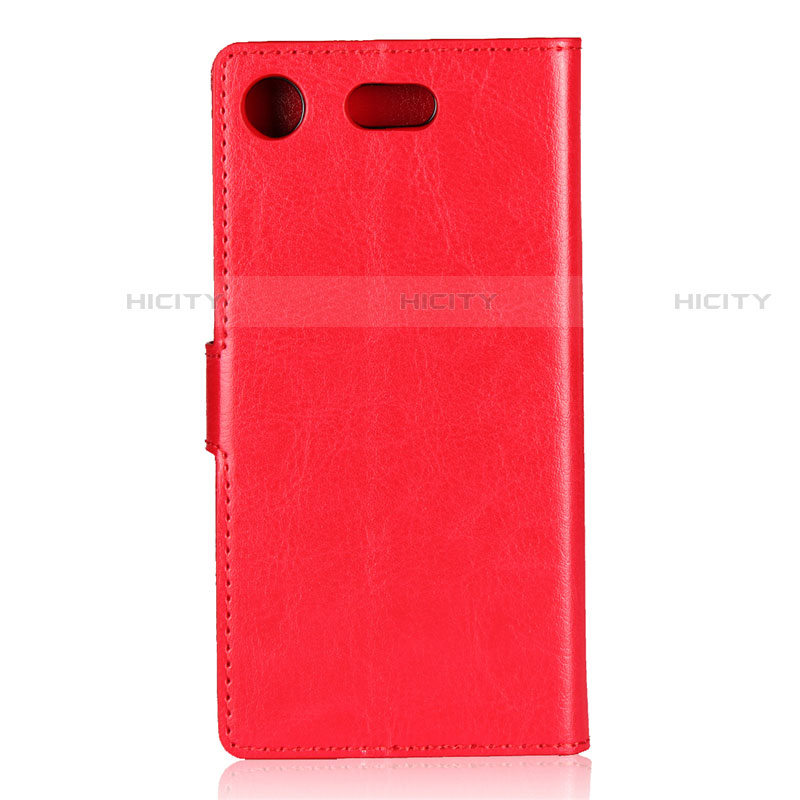 Funda de Cuero Cartera con Soporte L01 para Sony Xperia XZ1 Compact Rojo