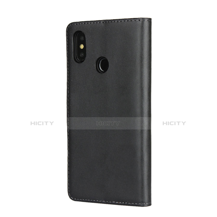 Funda de Cuero Cartera con Soporte L01 para Xiaomi Mi 8 Negro