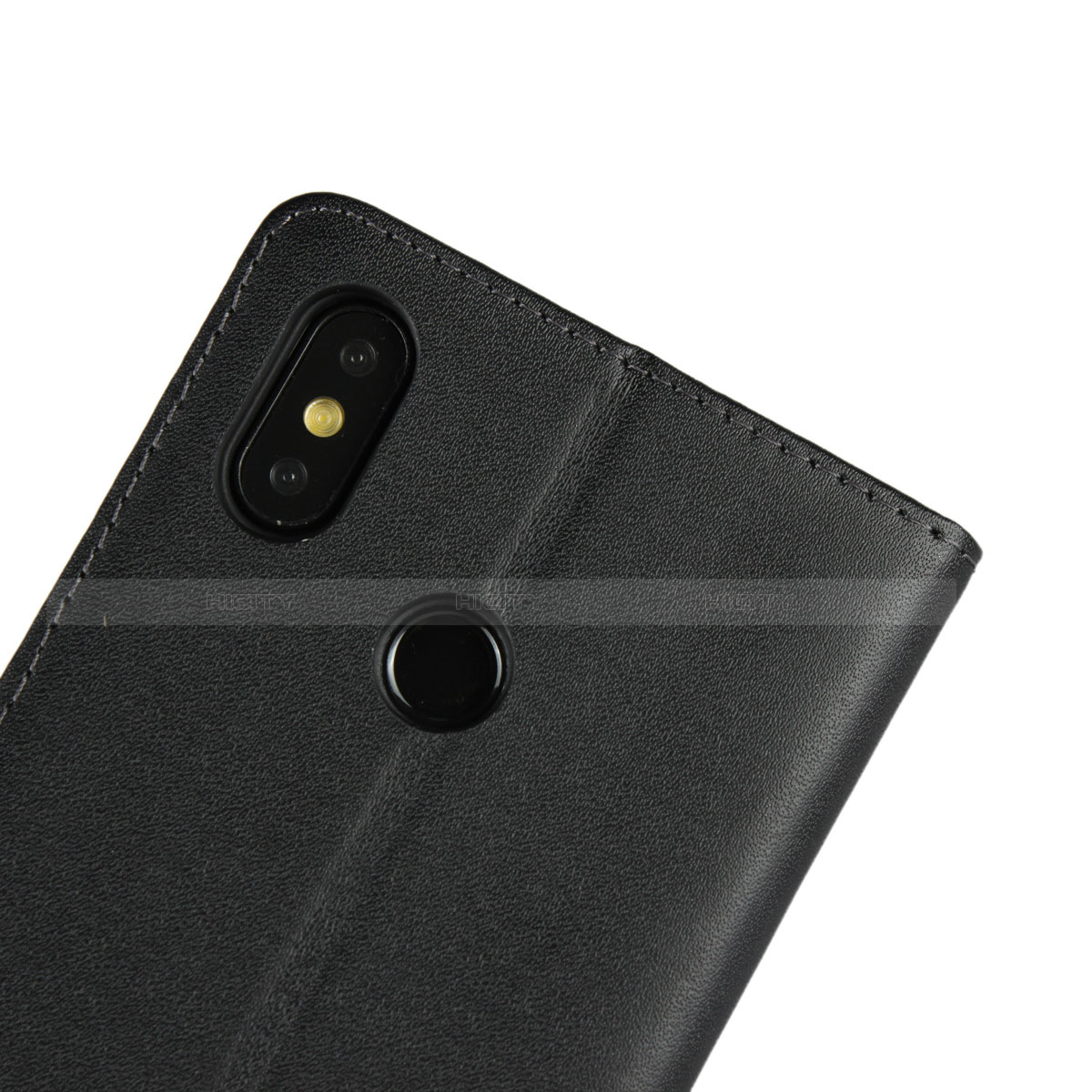 Funda de Cuero Cartera con Soporte L01 para Xiaomi Mi 8 Negro