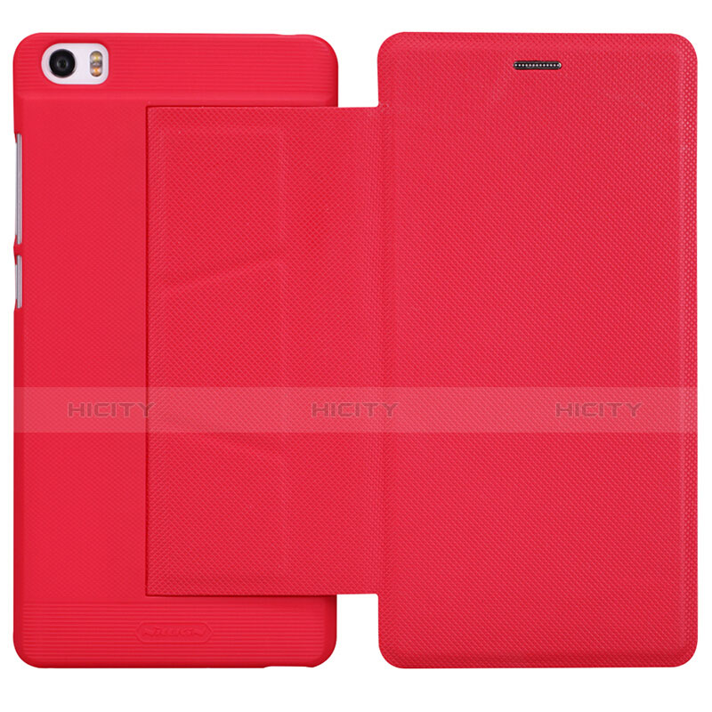 Funda de Cuero Cartera con Soporte L01 para Xiaomi Mi Note Rojo