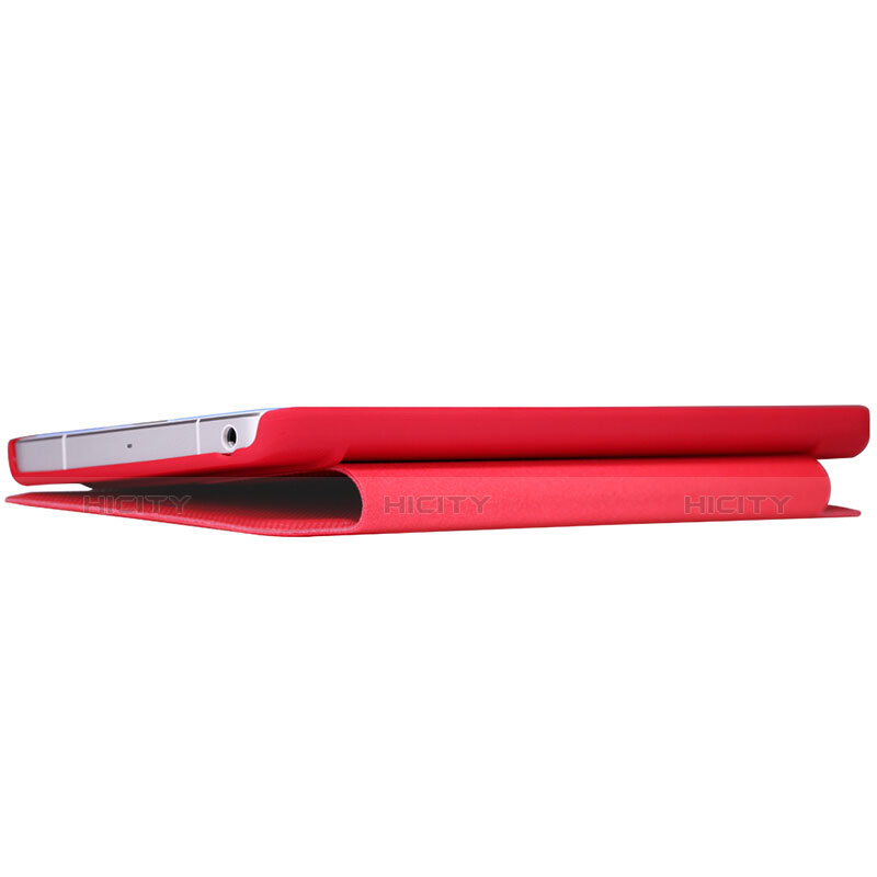 Funda de Cuero Cartera con Soporte L01 para Xiaomi Mi Note Rojo