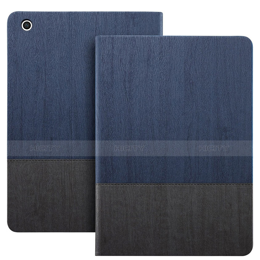 Funda de Cuero Cartera con Soporte L02 para Apple iPad Mini 3 Azul