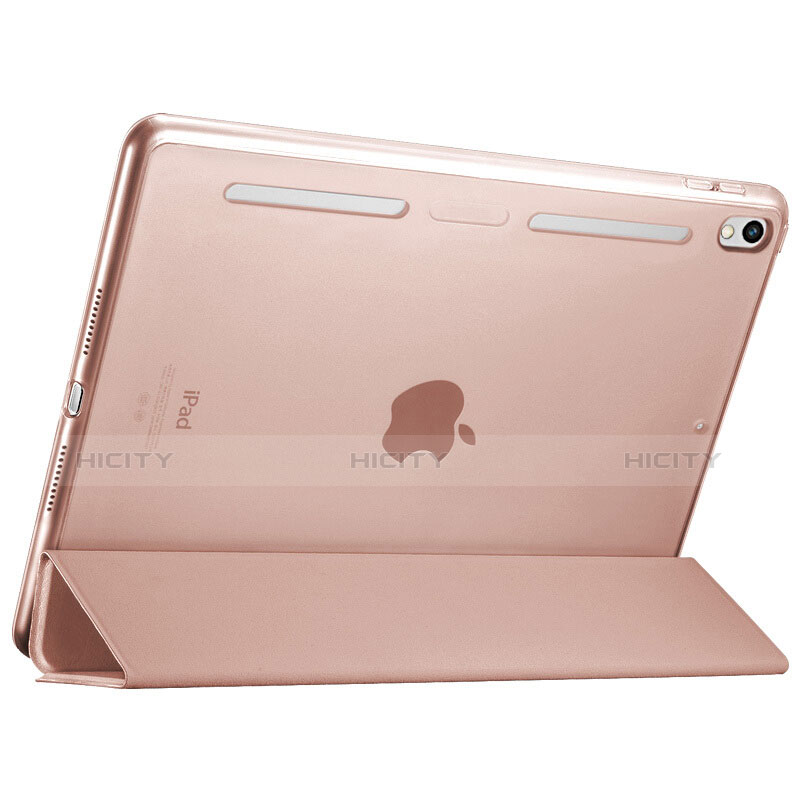 Funda de Cuero Cartera con Soporte L02 para Apple iPad Pro 10.5 Oro Rosa