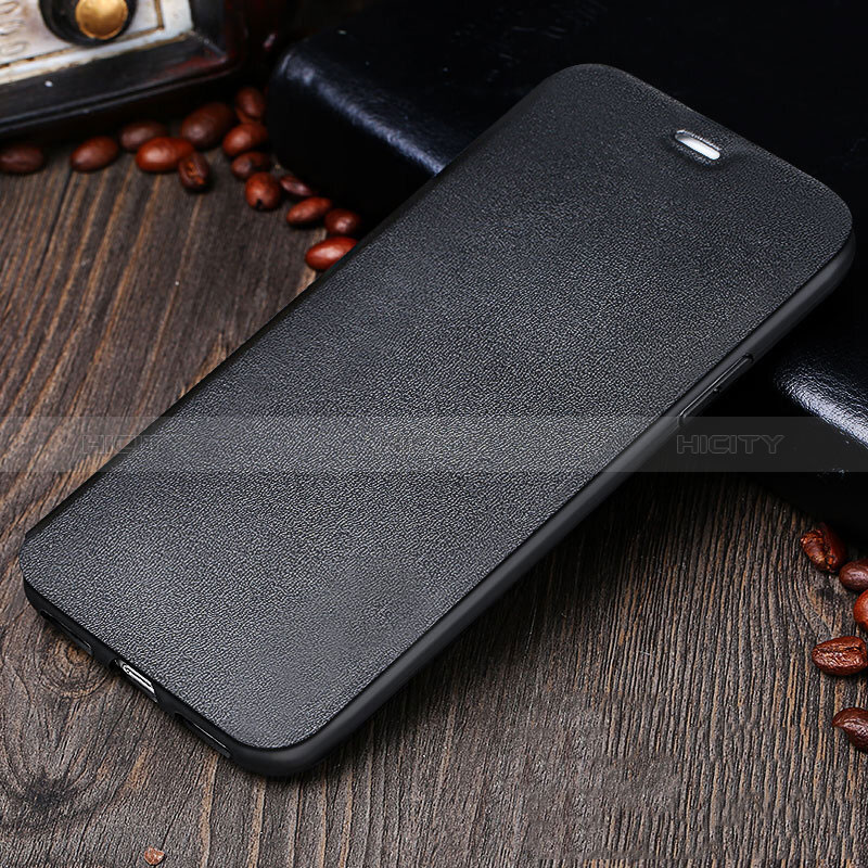 Funda de Cuero Cartera con Soporte L02 para Apple iPhone 8 Plus Negro