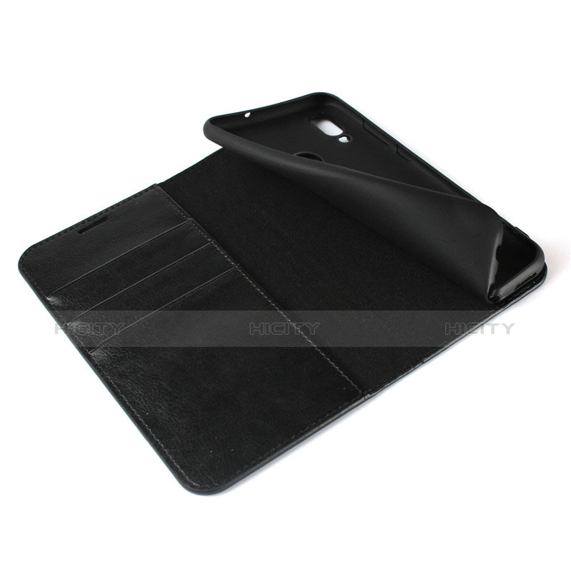 Funda de Cuero Cartera con Soporte L02 para Huawei Honor 10 Lite Negro