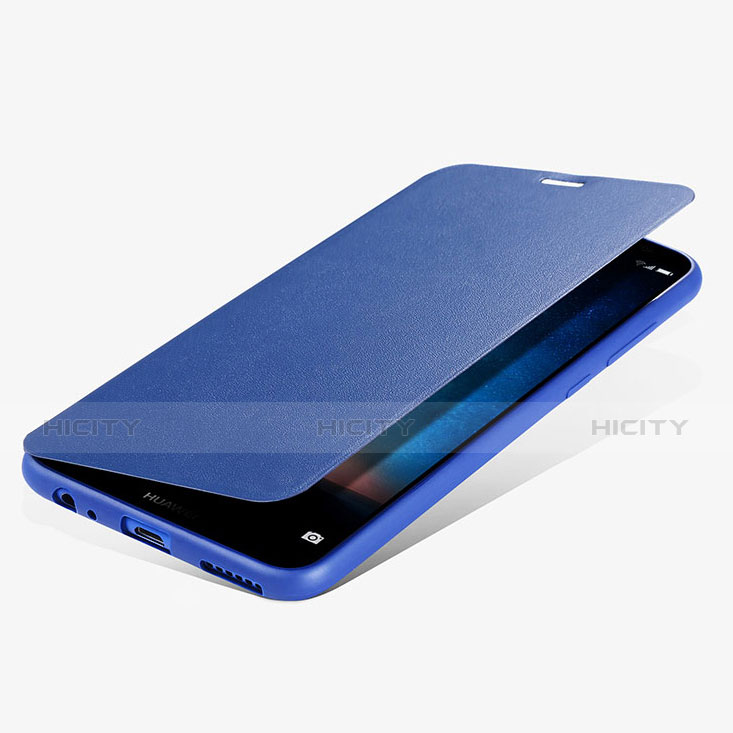 Funda de Cuero Cartera con Soporte L02 para Huawei Maimang 6 Azul