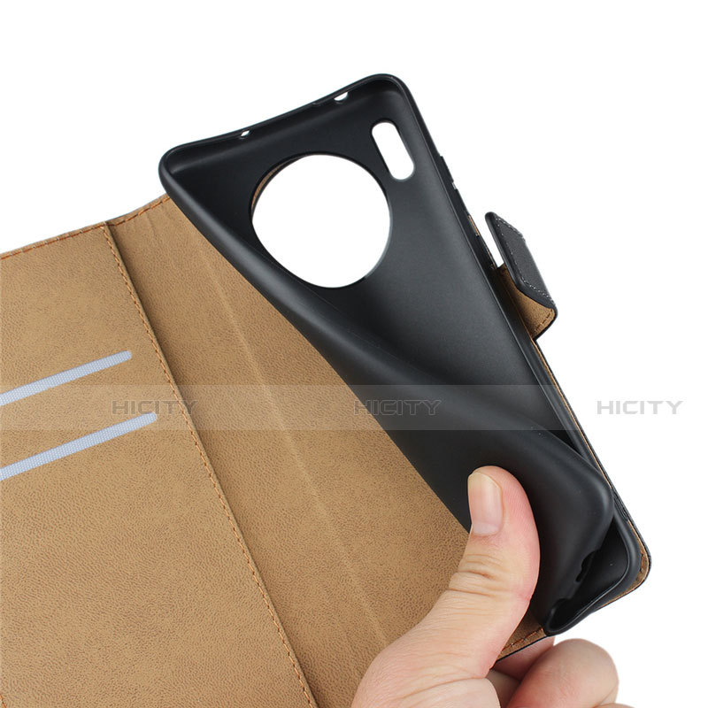 Funda de Cuero Cartera con Soporte L02 para Huawei Mate 30 Pro Negro