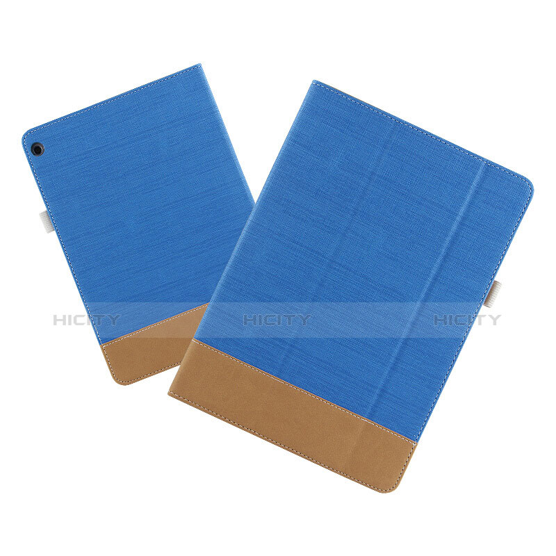 Funda de Cuero Cartera con Soporte L02 para Huawei MediaPad M3 Lite 10.1 BAH-W09 Azul