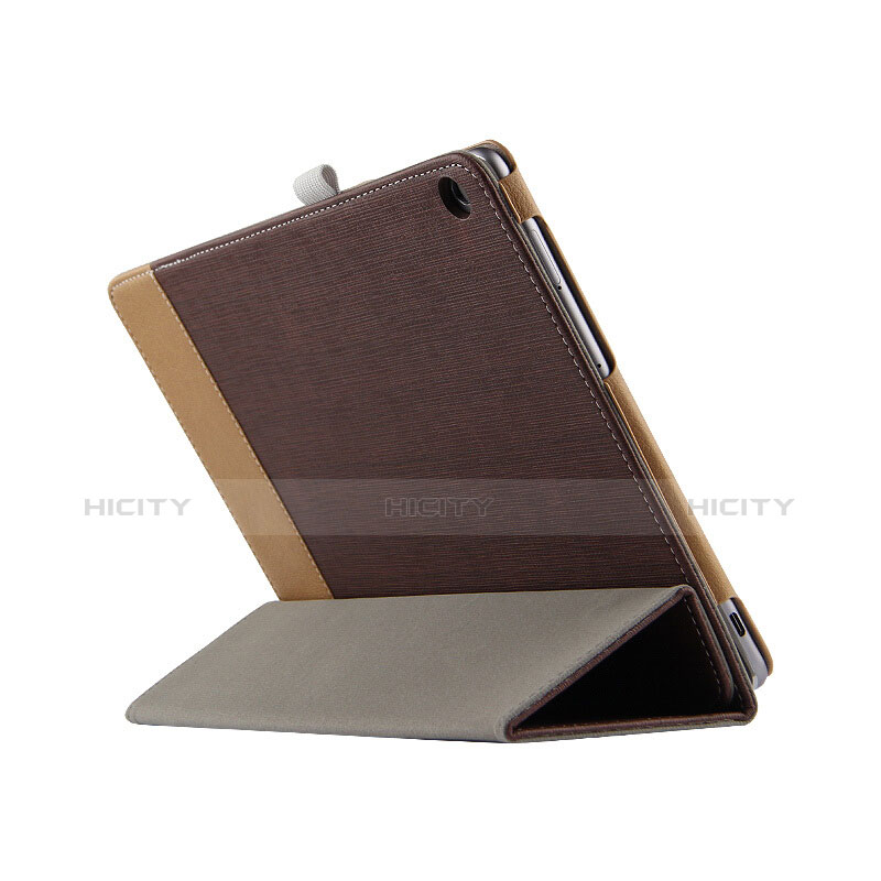 Funda de Cuero Cartera con Soporte L02 para Huawei MediaPad M3 Lite 10.1 BAH-W09 Marron