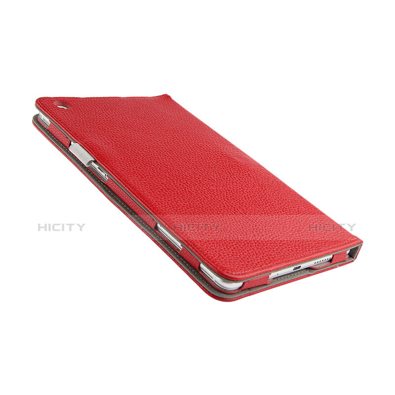 Funda de Cuero Cartera con Soporte L02 para Huawei MediaPad M3 Lite 8.0 CPN-W09 CPN-AL00 Rojo