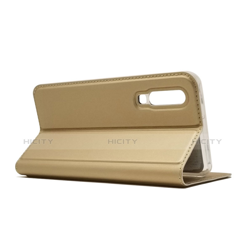 Funda de Cuero Cartera con Soporte L02 para Huawei P30 Oro