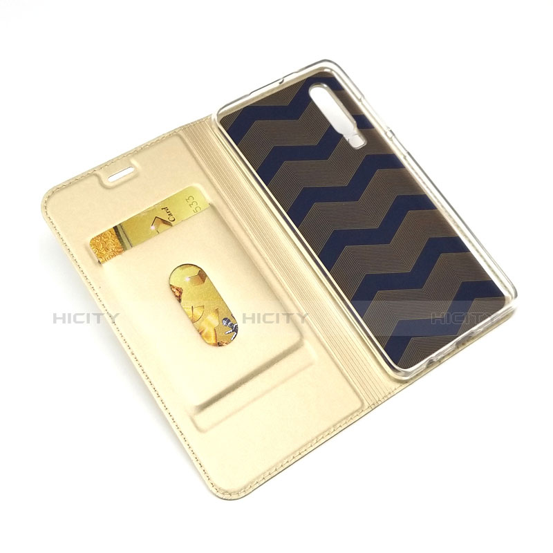 Funda de Cuero Cartera con Soporte L02 para Huawei P30 Oro