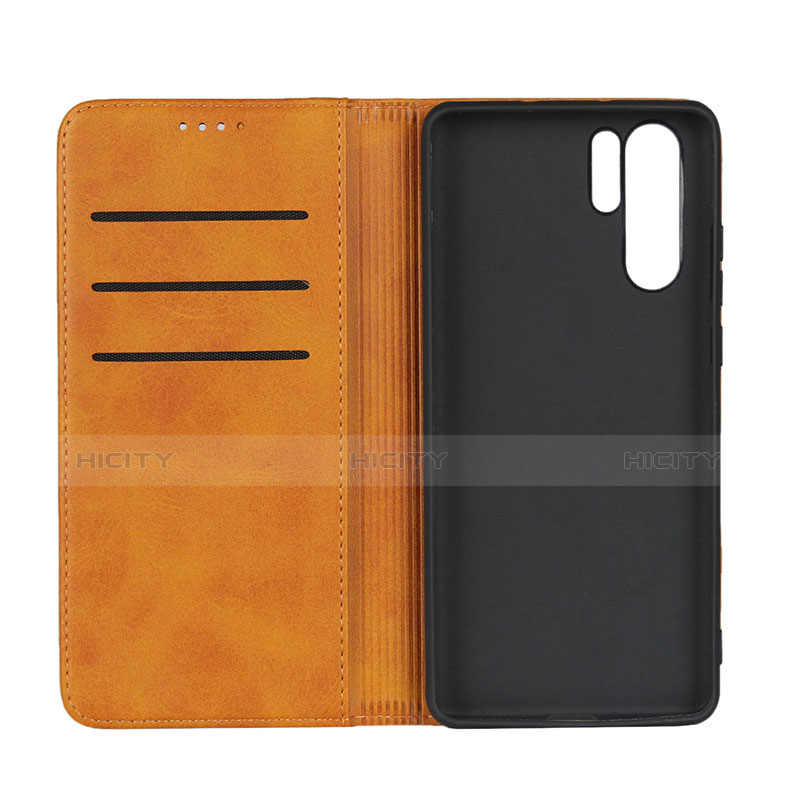 Funda de Cuero Cartera con Soporte L02 para Huawei P30 Pro Naranja