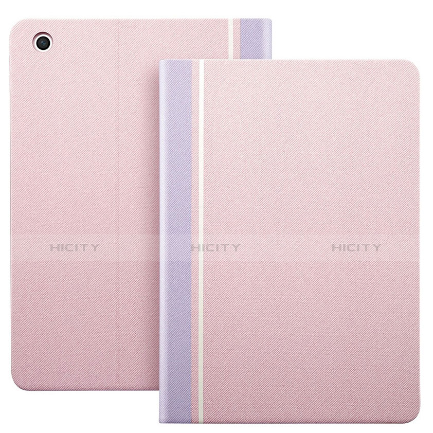 Funda de Cuero Cartera con Soporte L03 para Apple iPad Mini 3 Rosa