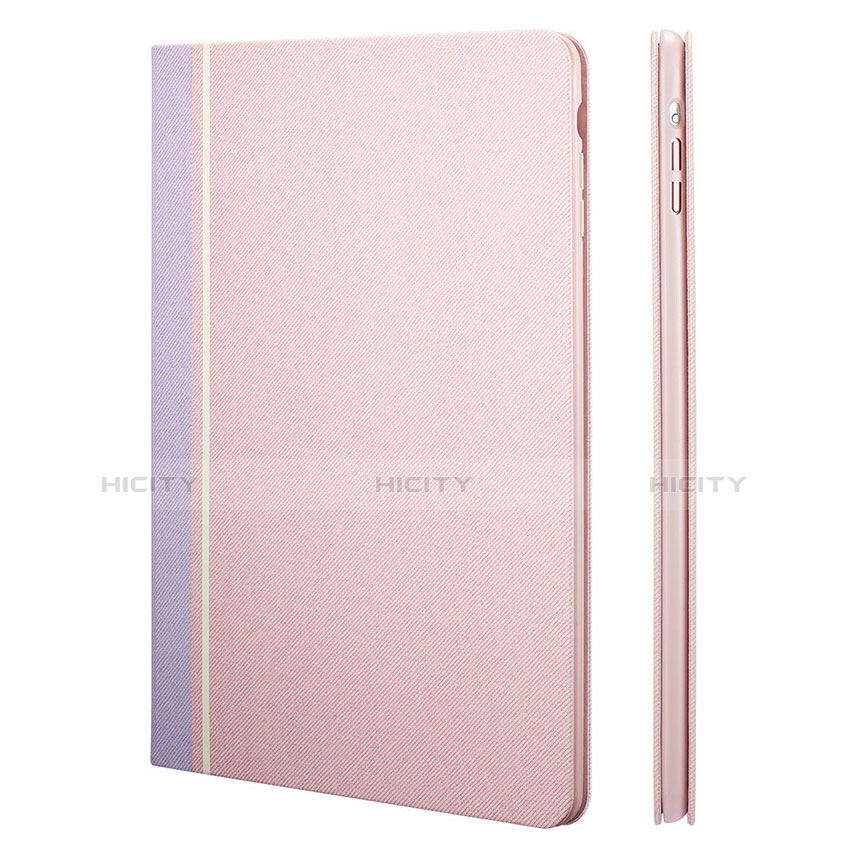 Funda de Cuero Cartera con Soporte L03 para Apple iPad Mini 3 Rosa