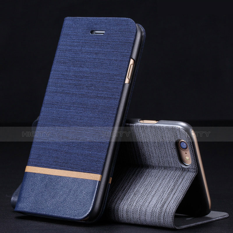 Funda de Cuero Cartera con Soporte L03 para Apple iPhone 6S Azul