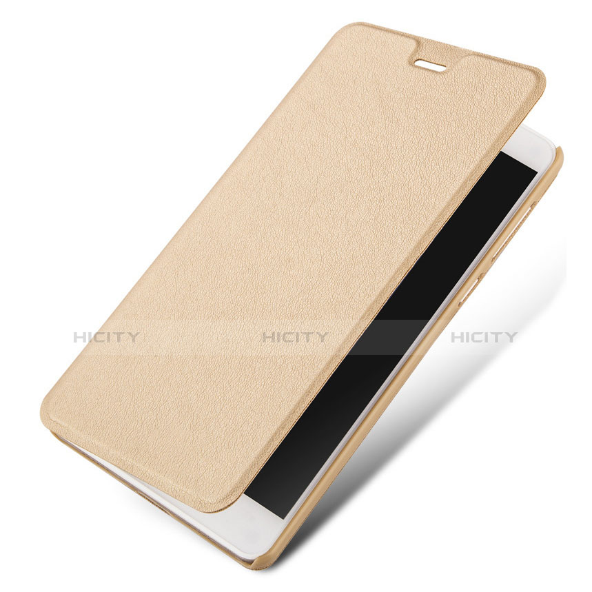 Funda de Cuero Cartera con Soporte L03 para Huawei Honor 6X Pro Oro