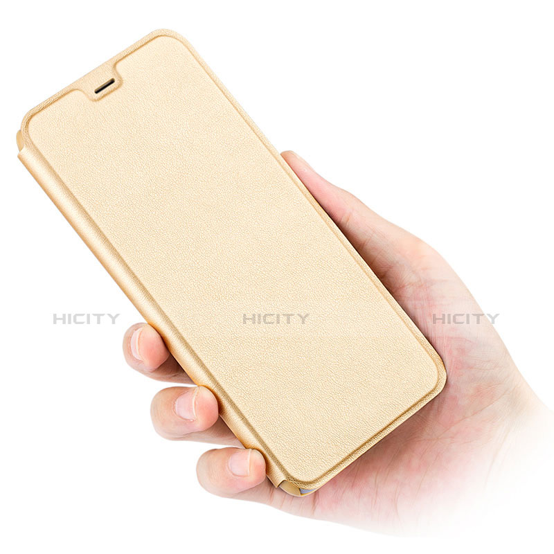 Funda de Cuero Cartera con Soporte L03 para Huawei Honor 6X Pro Oro