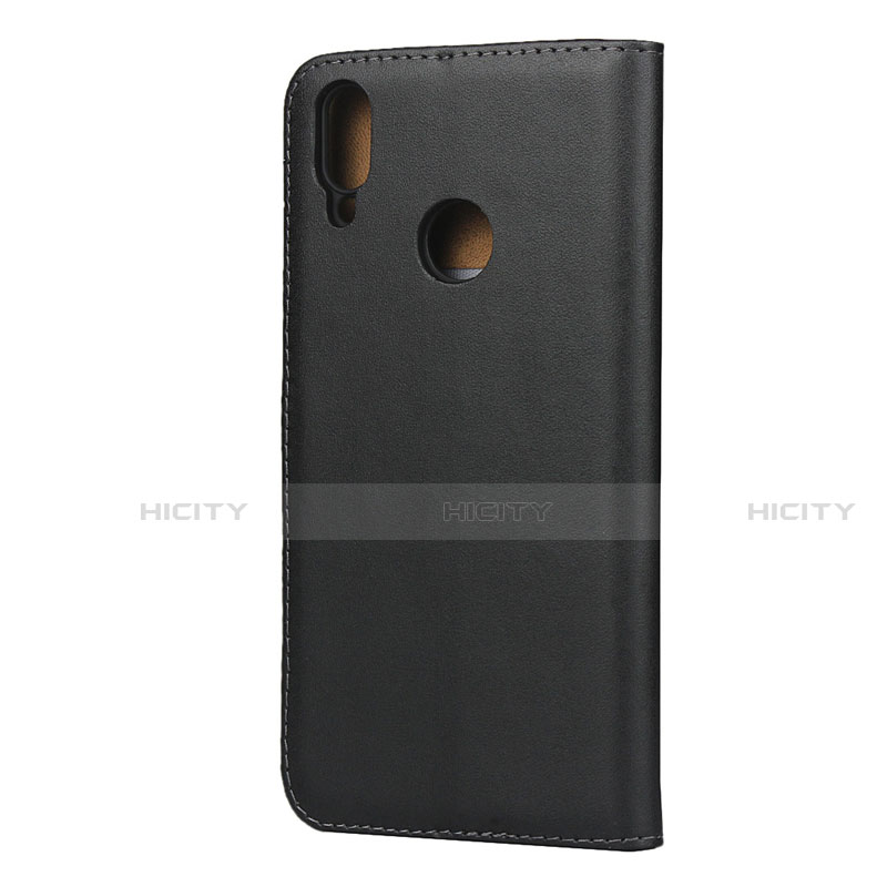 Funda de Cuero Cartera con Soporte L03 para Huawei Y7 (2019) Negro