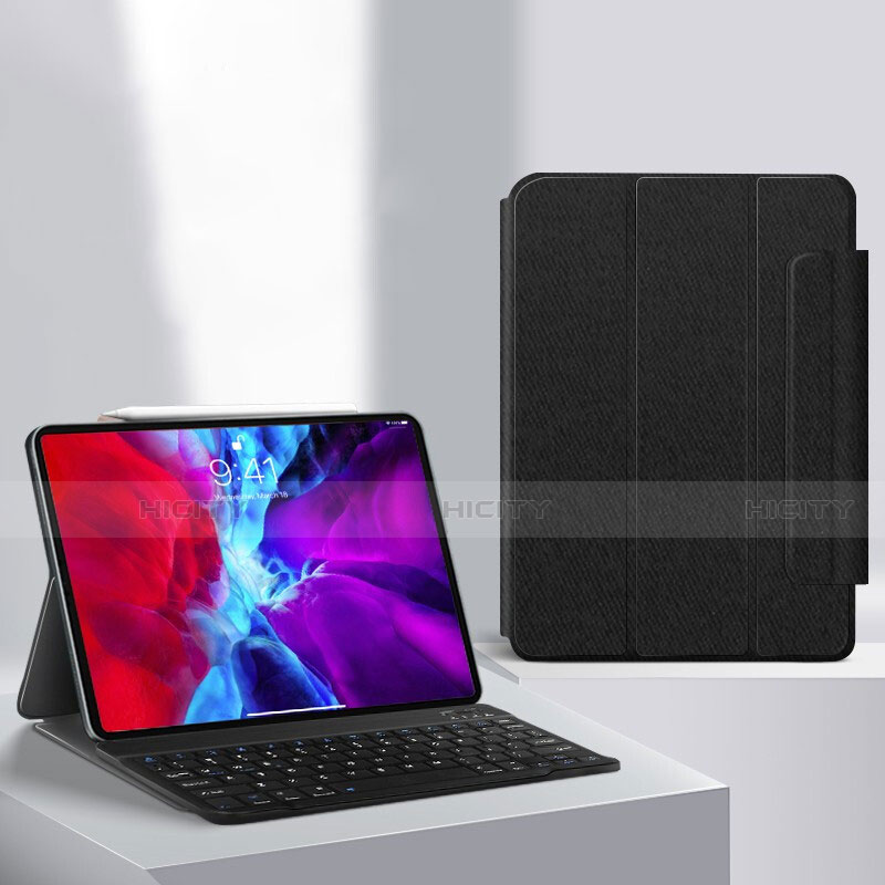 Funda de Cuero Cartera con Soporte L04 para Apple iPad Pro 11 (2021) Negro