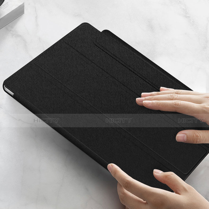 Funda de Cuero Cartera con Soporte L04 para Apple iPad Pro 11 (2022) Negro