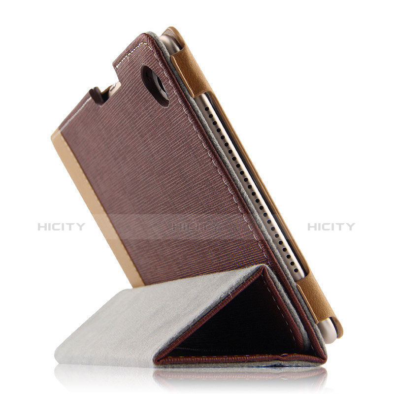 Funda de Cuero Cartera con Soporte L04 para Huawei MediaPad M5 8.4 SHT-AL09 SHT-W09 Marron