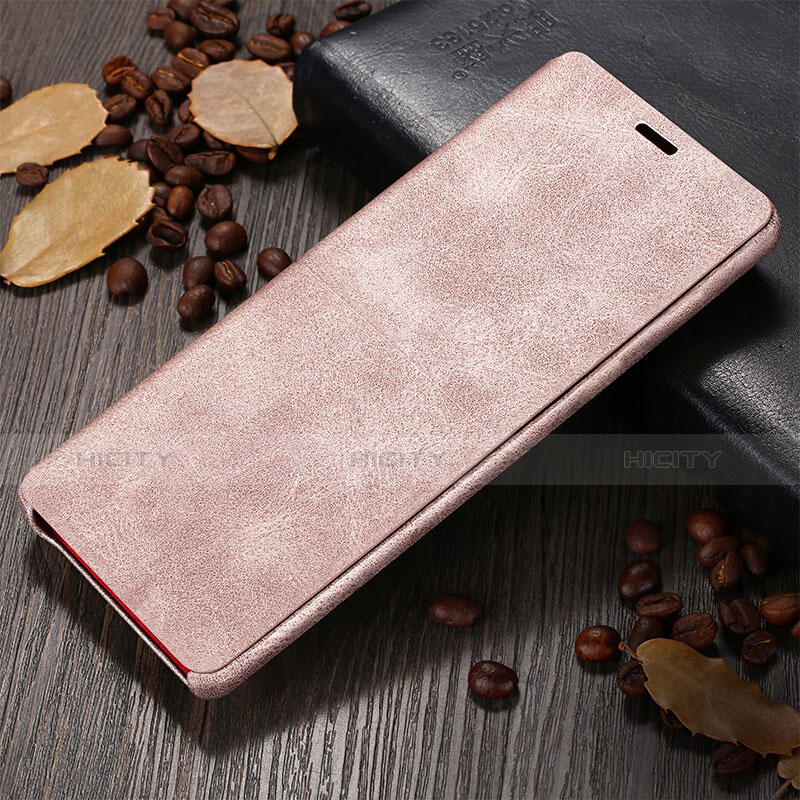 Funda de Cuero Cartera con Soporte L04 para Samsung Galaxy Note 8 Duos N950F Rosa