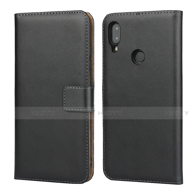 Funda de Cuero Cartera con Soporte L04 para Xiaomi Redmi Note 7 Pro Negro