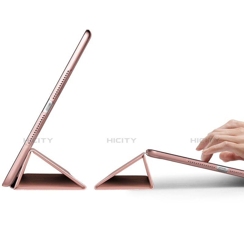 Funda de Cuero Cartera con Soporte L05 para Apple iPad Mini 4 Oro Rosa