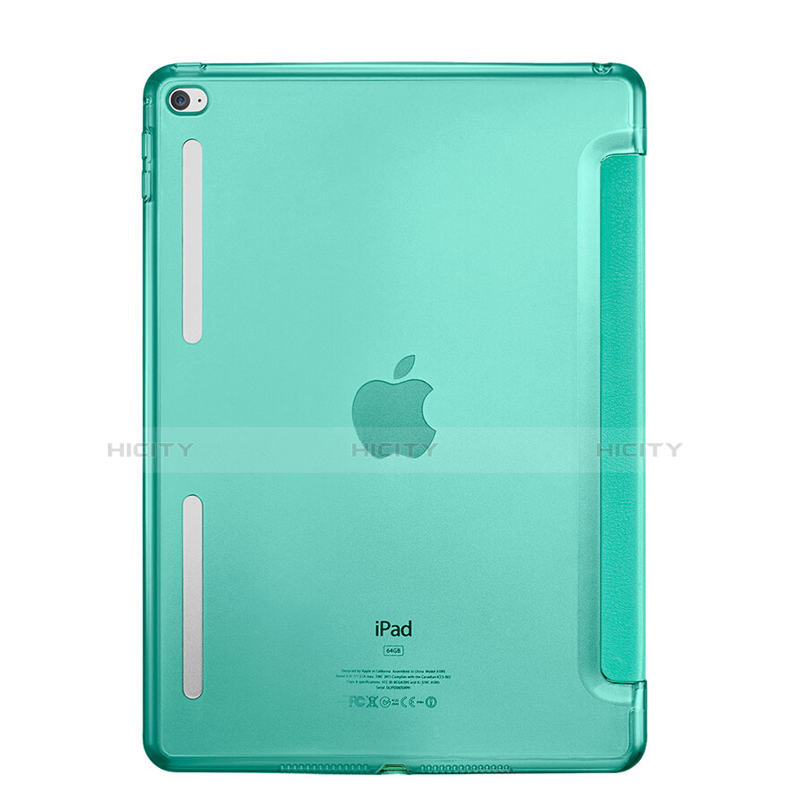 Funda de Cuero Cartera con Soporte L06 para Apple iPad Mini 4 Verde