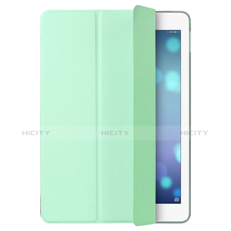 Funda de Cuero Cartera con Soporte L06 para Apple iPad Mini Verde