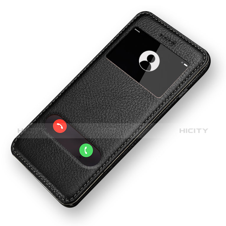 Funda de Cuero Cartera con Soporte L06 para Apple iPhone 6 Negro