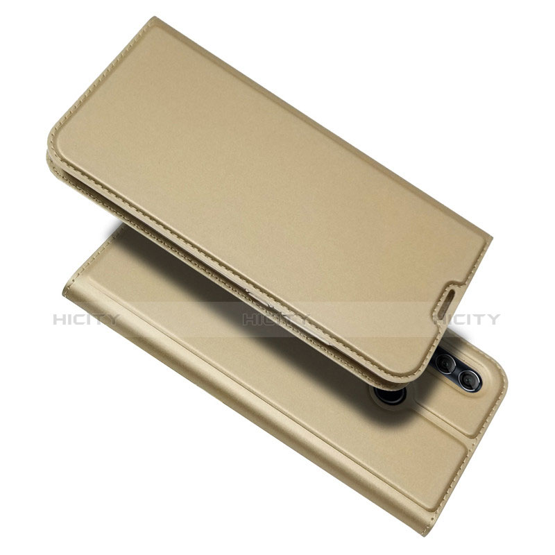 Funda de Cuero Cartera con Soporte L06 para Huawei Honor 10 Lite Oro