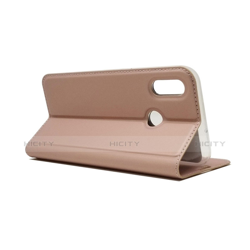 Funda de Cuero Cartera con Soporte L06 para Huawei Honor 10 Lite Oro Rosa