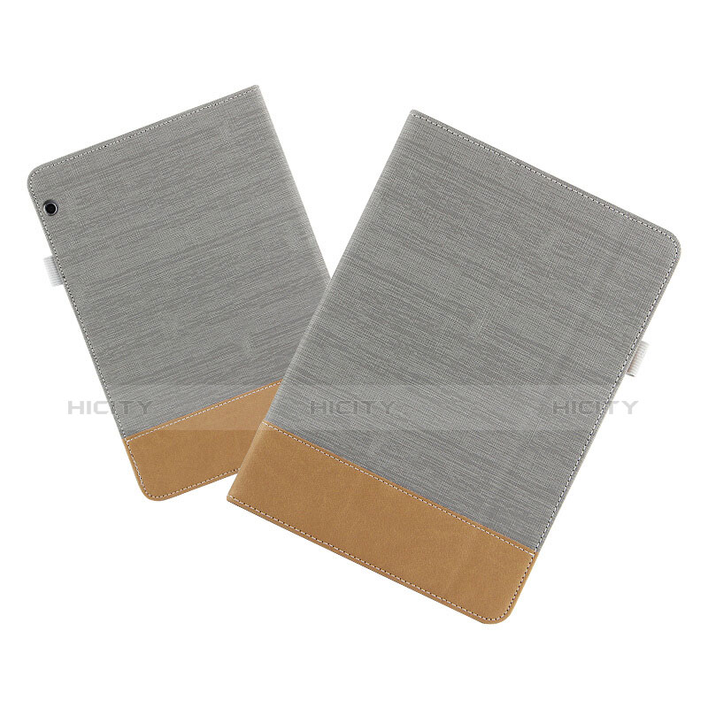 Funda de Cuero Cartera con Soporte L06 para Huawei MediaPad T3 10 AGS-L09 AGS-W09 Gris