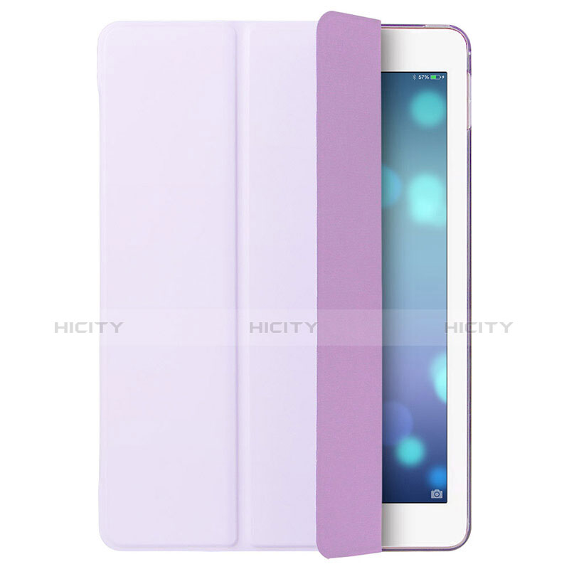 Funda de Cuero Cartera con Soporte L07 para Apple iPad Mini 2 Morado