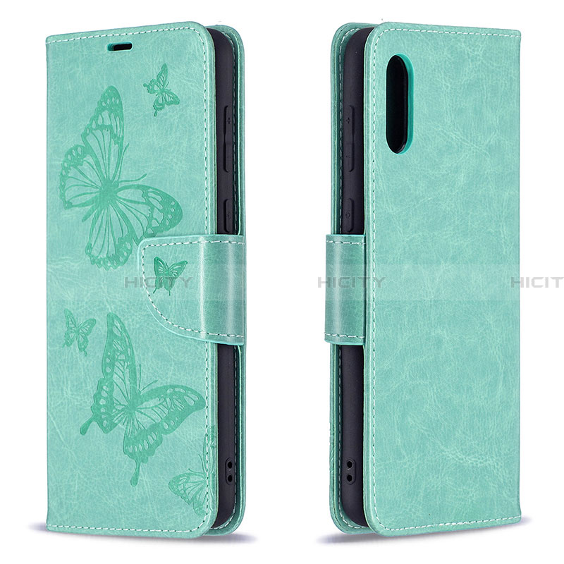 Funda de Cuero Cartera con Soporte Mariposa Carcasa B01F para Samsung Galaxy A02