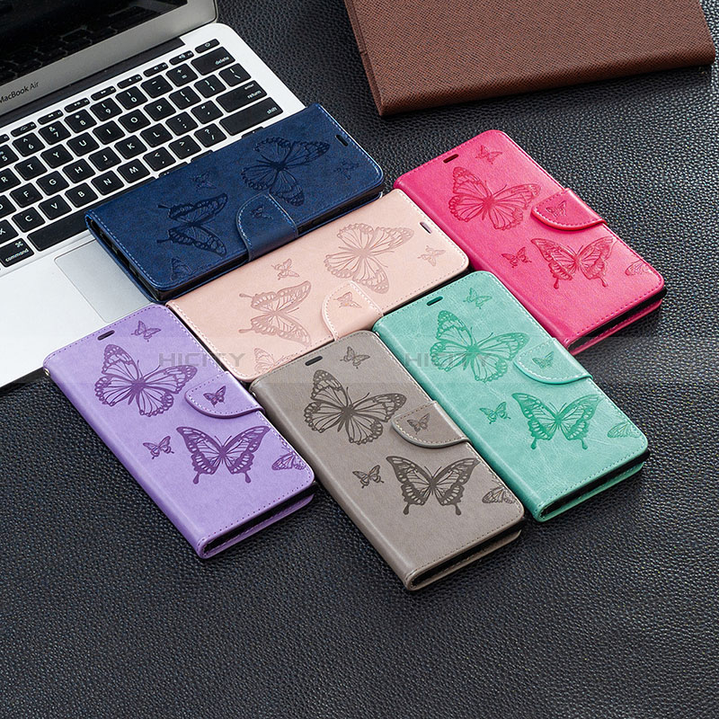 Funda de Cuero Cartera con Soporte Mariposa Carcasa B01F para Samsung Galaxy A02