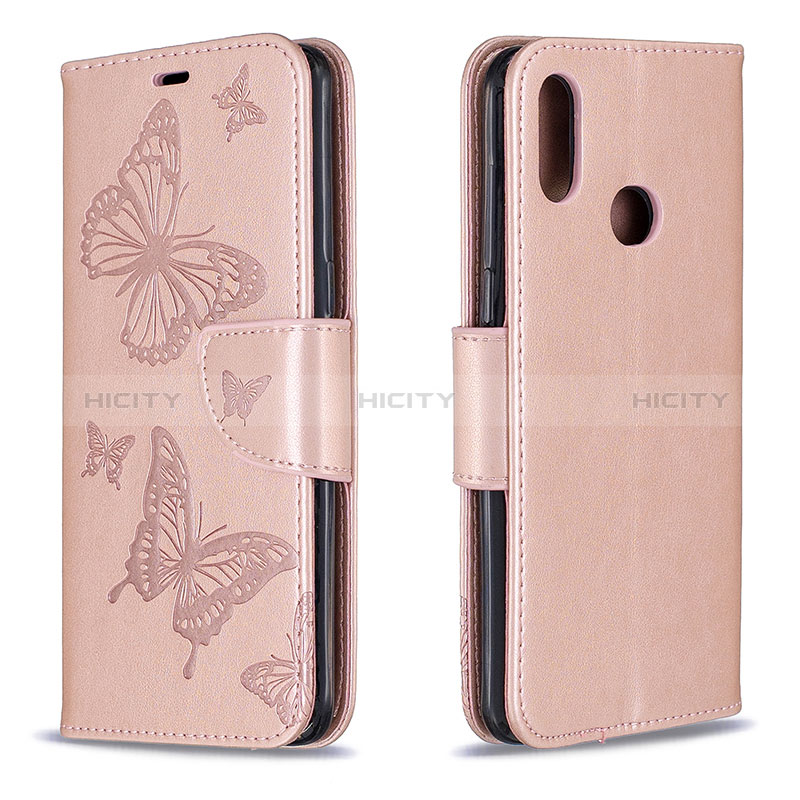 Funda de Cuero Cartera con Soporte Mariposa Carcasa B01F para Samsung Galaxy A10s Oro Rosa