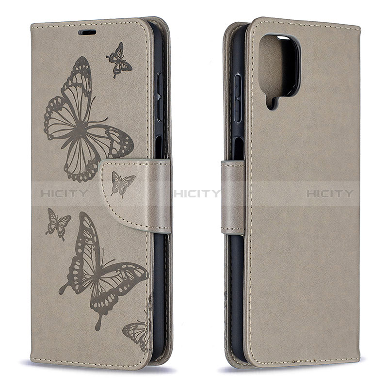 Funda de Cuero Cartera con Soporte Mariposa Carcasa B01F para Samsung Galaxy A12