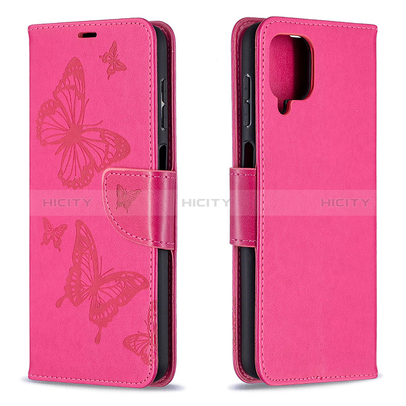 Funda de Cuero Cartera con Soporte Mariposa Carcasa B01F para Samsung Galaxy A12