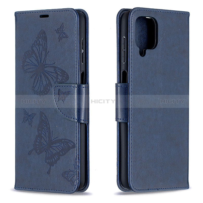 Funda de Cuero Cartera con Soporte Mariposa Carcasa B01F para Samsung Galaxy A12