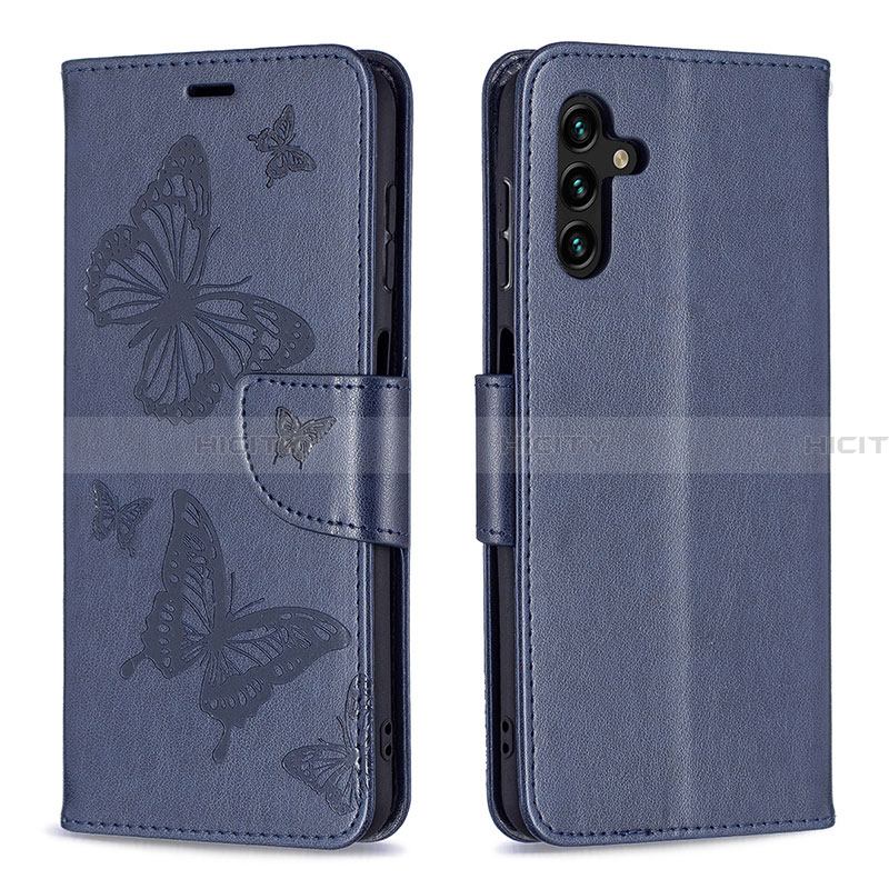 Funda de Cuero Cartera con Soporte Mariposa Carcasa B01F para Samsung Galaxy A13 5G Azul