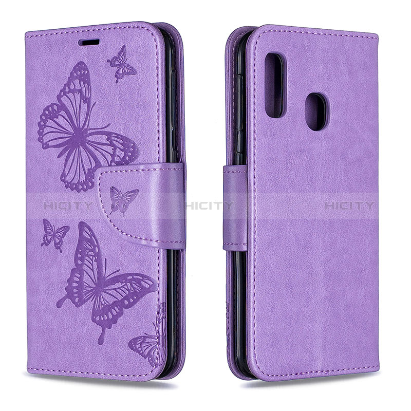 Funda de Cuero Cartera con Soporte Mariposa Carcasa B01F para Samsung Galaxy A20e