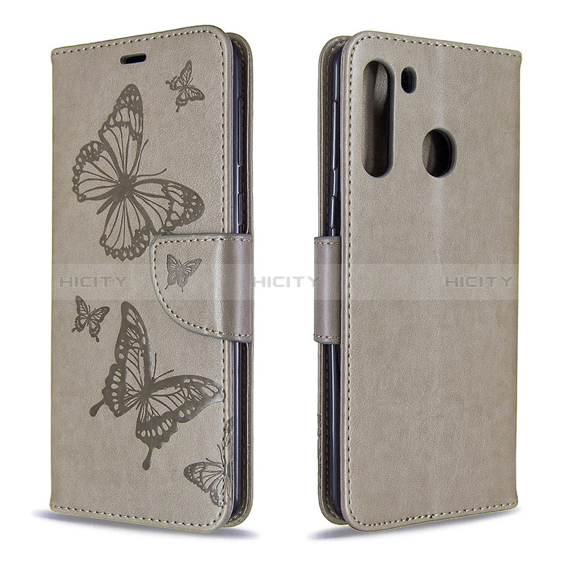 Funda de Cuero Cartera con Soporte Mariposa Carcasa B01F para Samsung Galaxy A21