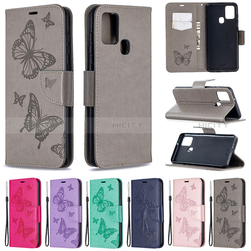 Funda de Cuero Cartera con Soporte Mariposa Carcasa B01F para Samsung Galaxy A21s