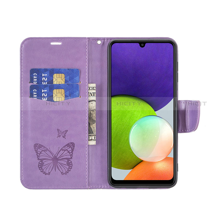 Funda de Cuero Cartera con Soporte Mariposa Carcasa B01F para Samsung Galaxy A22 4G