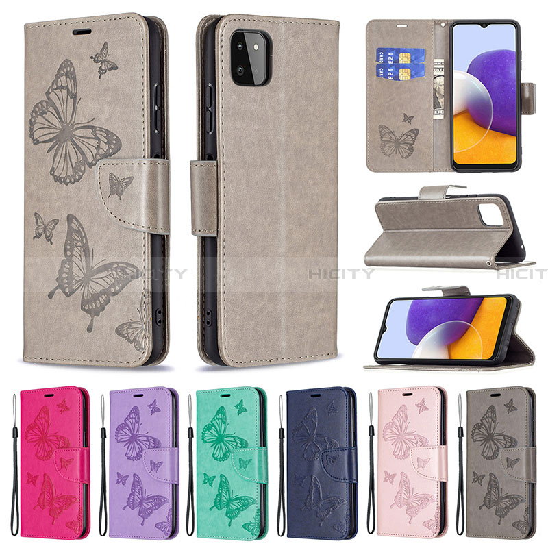 Funda de Cuero Cartera con Soporte Mariposa Carcasa B01F para Samsung Galaxy A22 5G